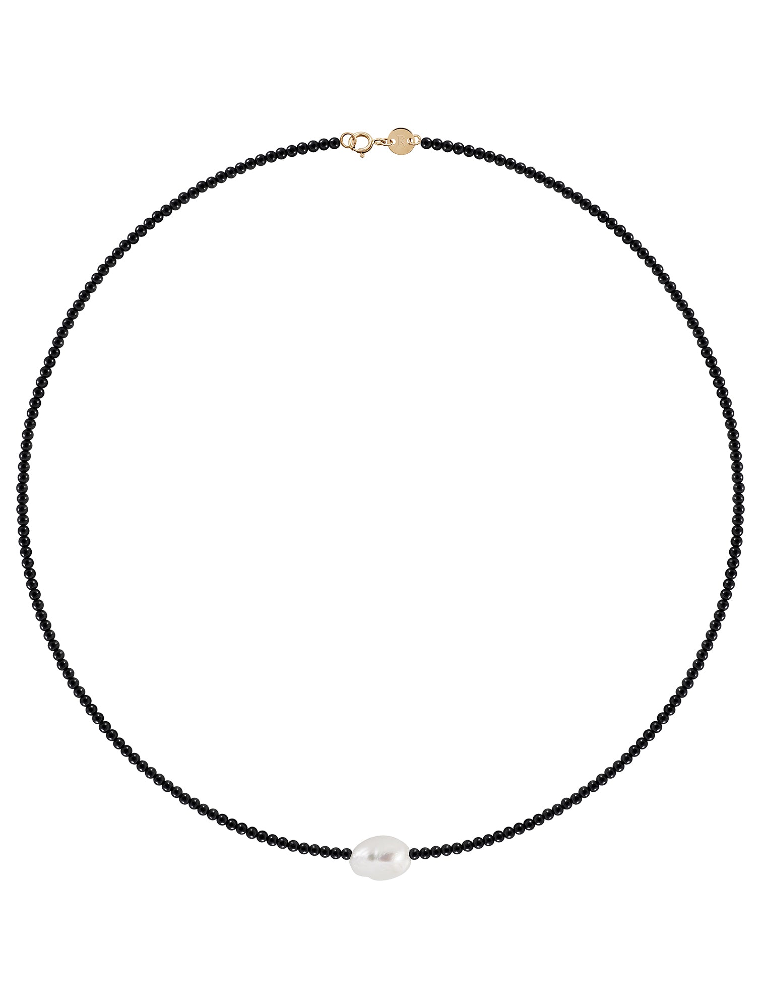 Onyx and Pearl Necklace