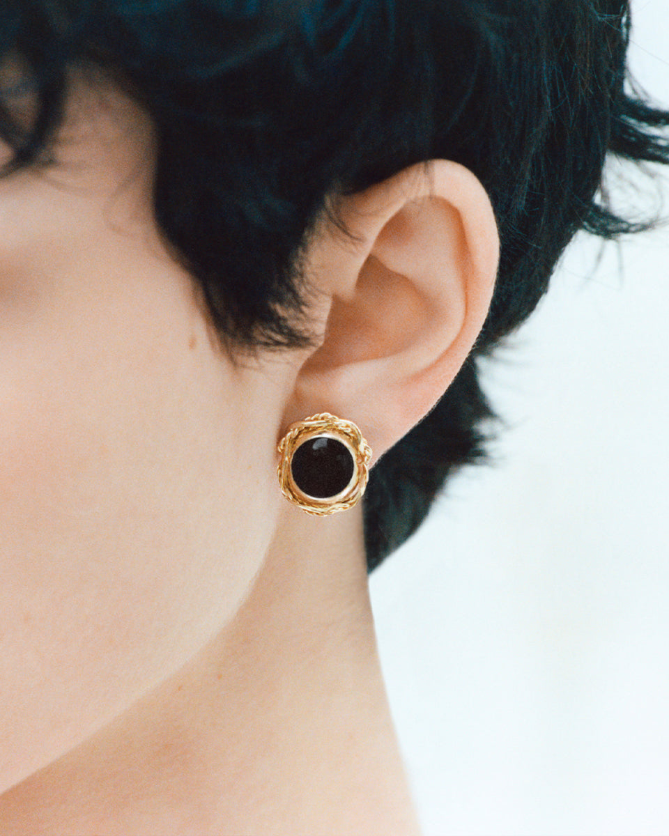 Zoe Earrings in Onyx