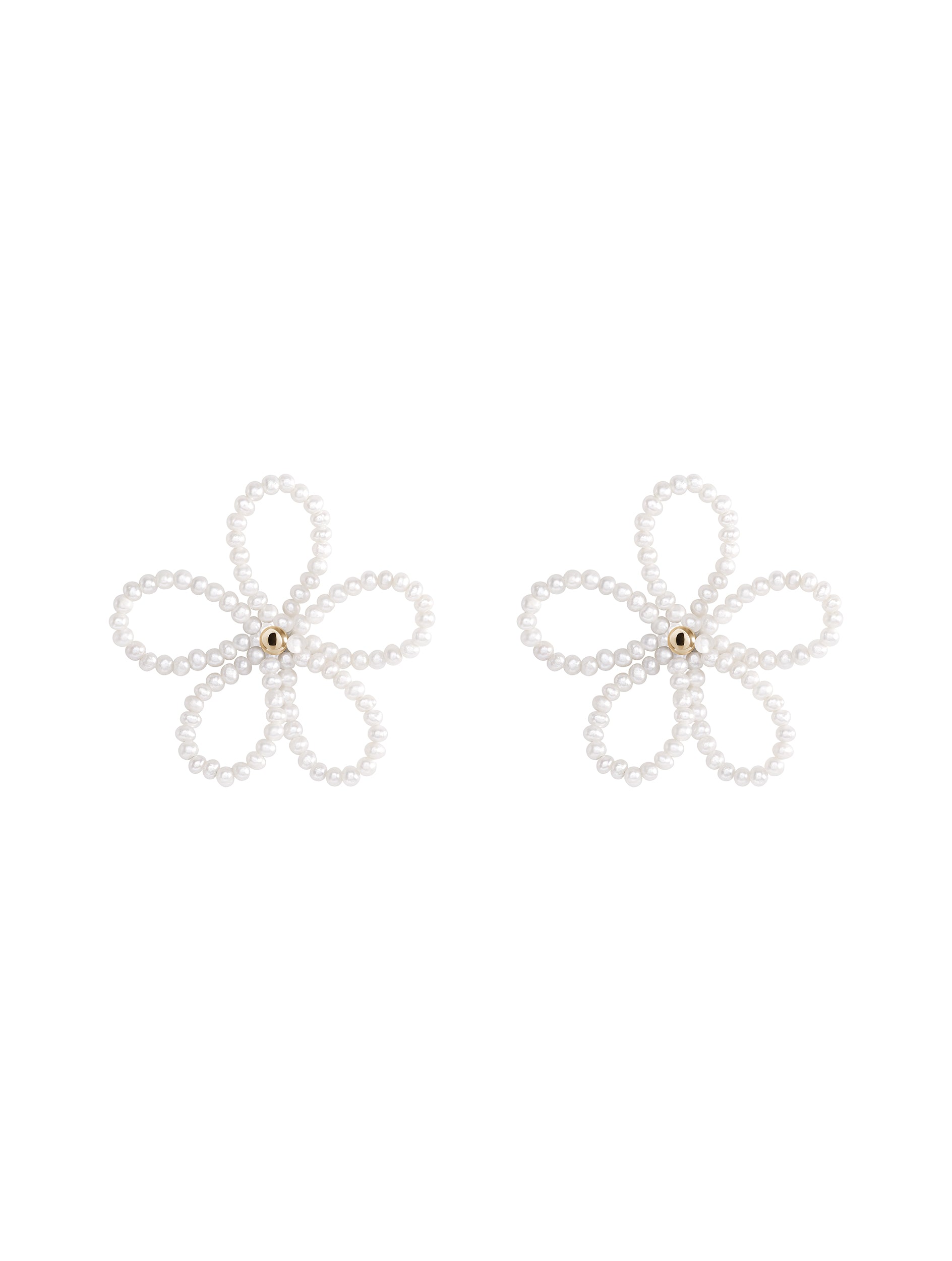 Sakura White Earrings