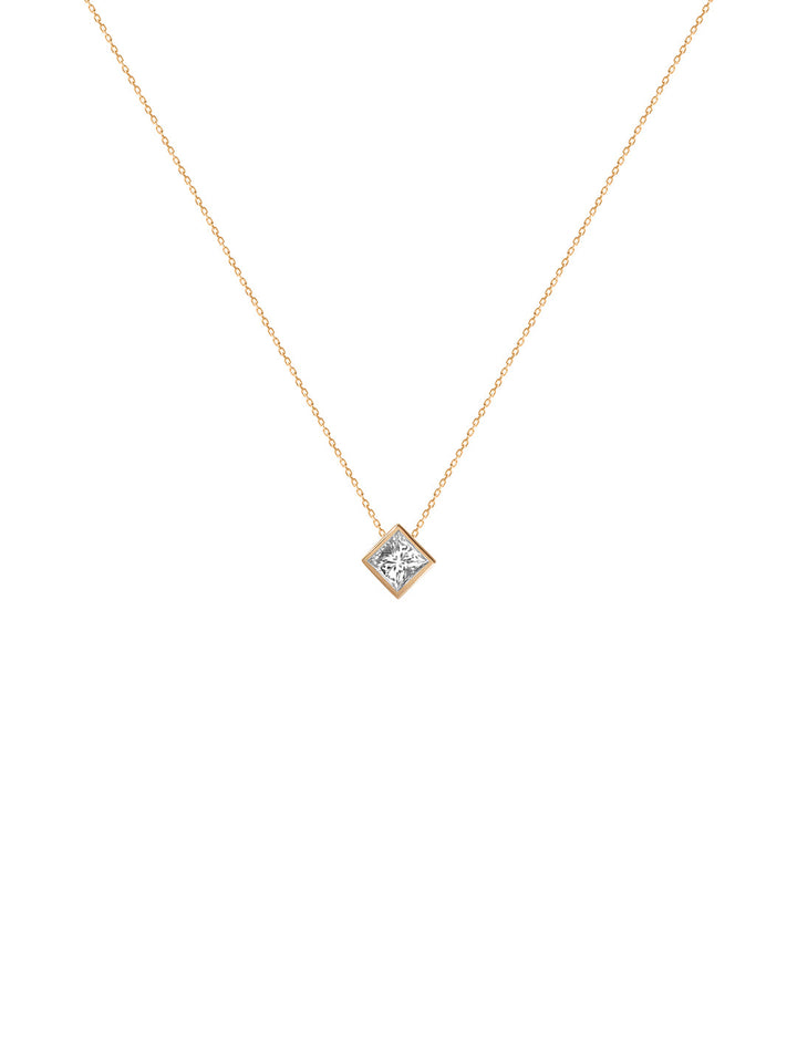 Princessa Cut Diamond Necklace