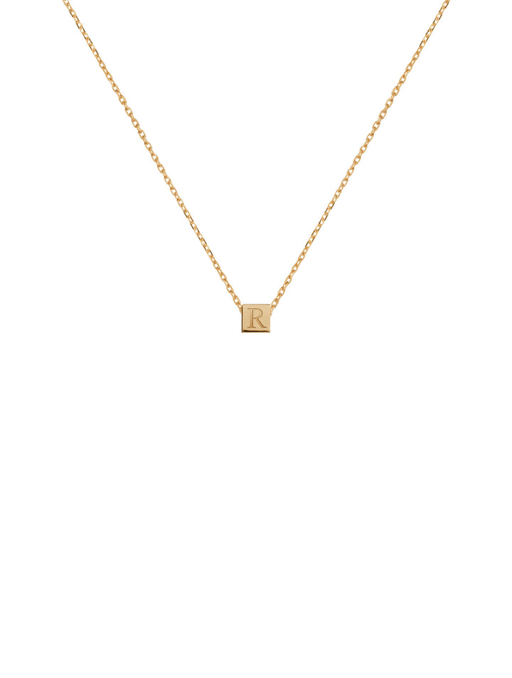 Cubic Letter Necklace