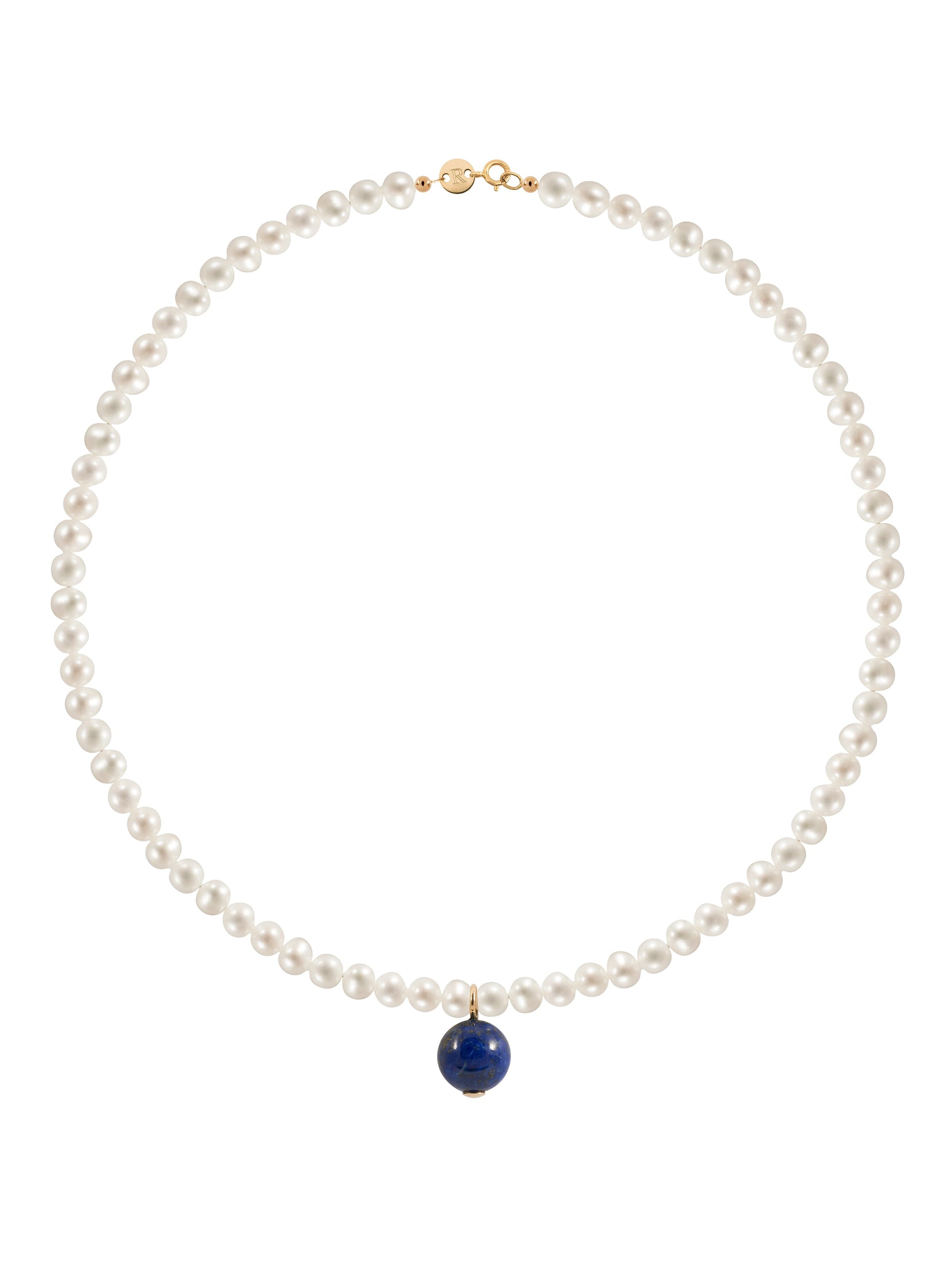 Lapis lazuli & Pearl Necklace
